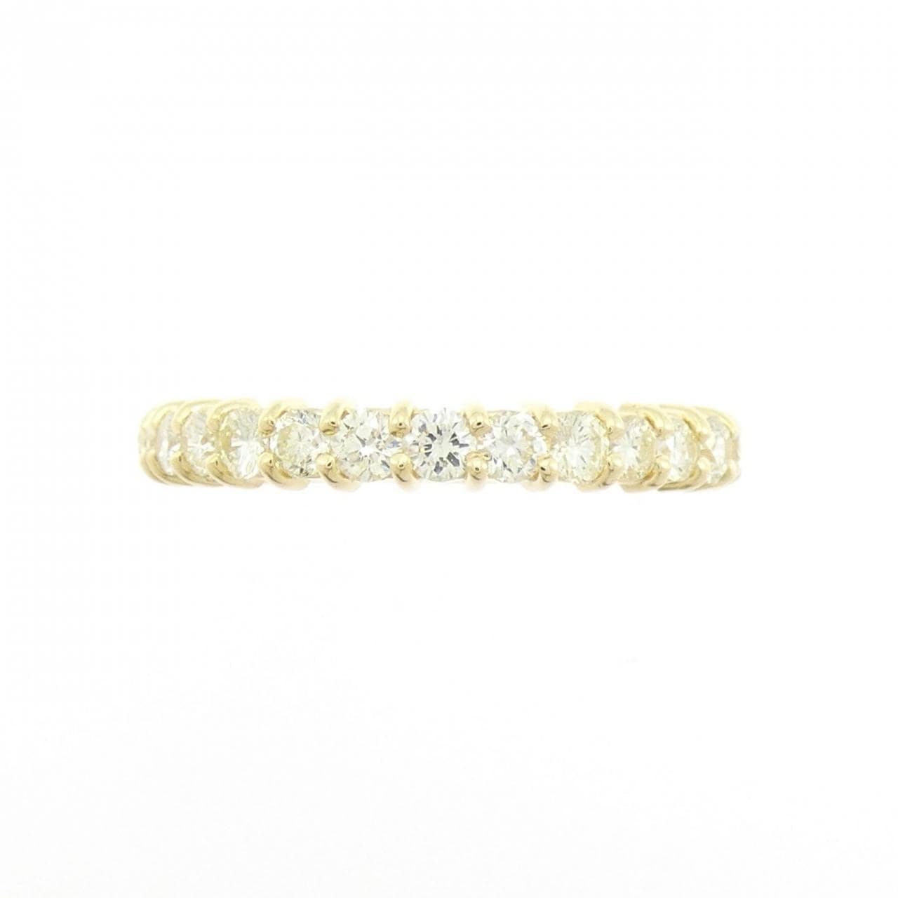 K18YG ハーフエタニティ ダイヤモンド リング 0.90CT