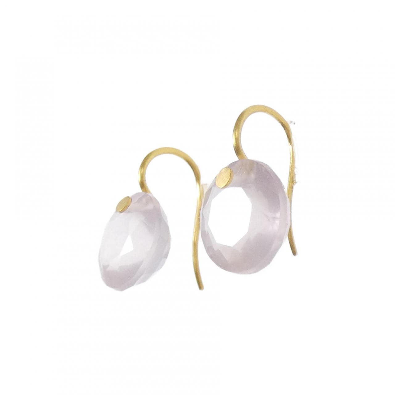 マリエレーヌ･ドゥ･タイヤック ローズクオーツ ピアス