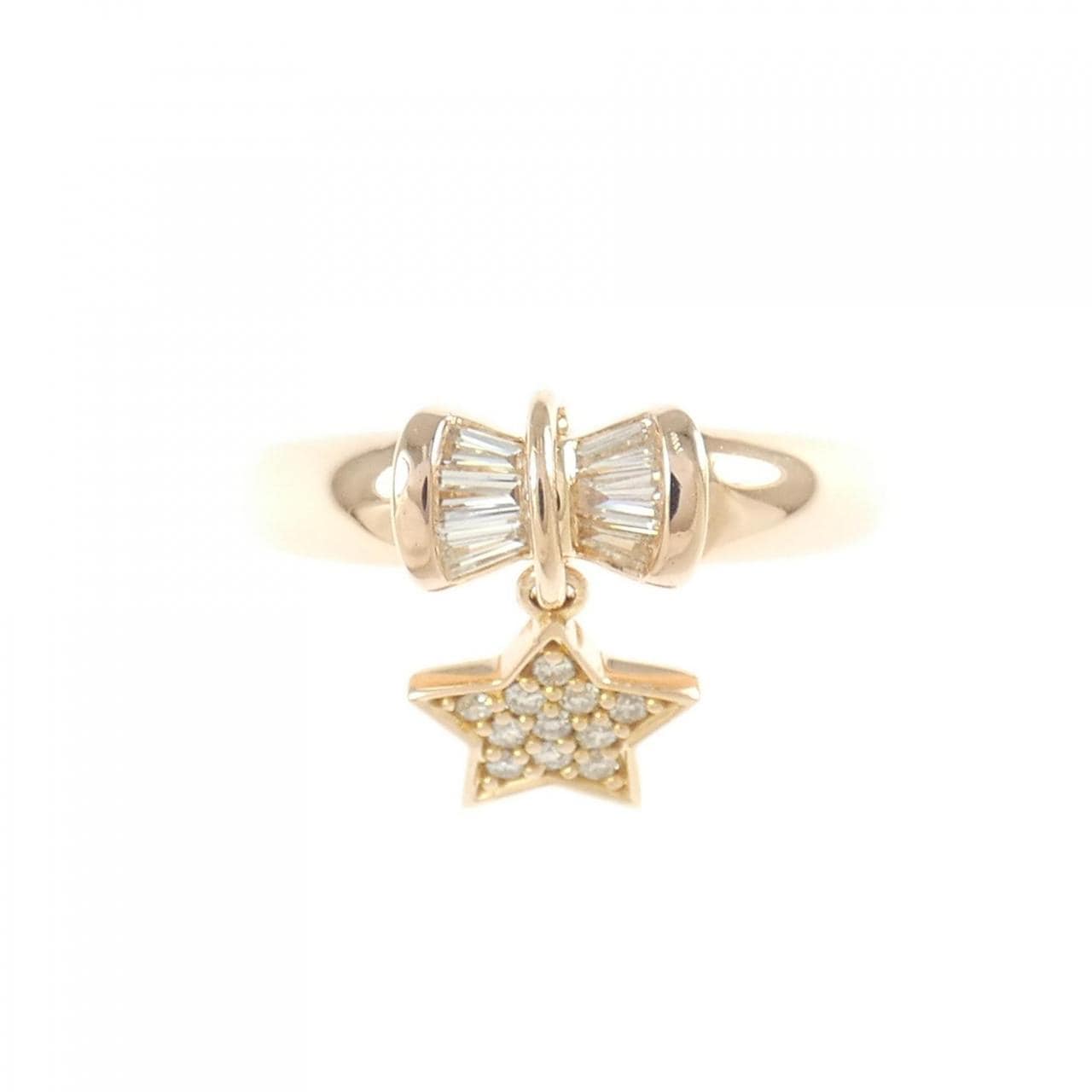K18PG スター ダイヤモンド リング 0.29CT