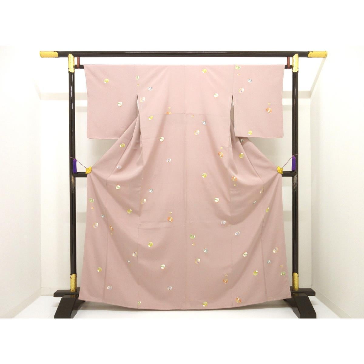 【未使用品】小紋　友禅金彩加工