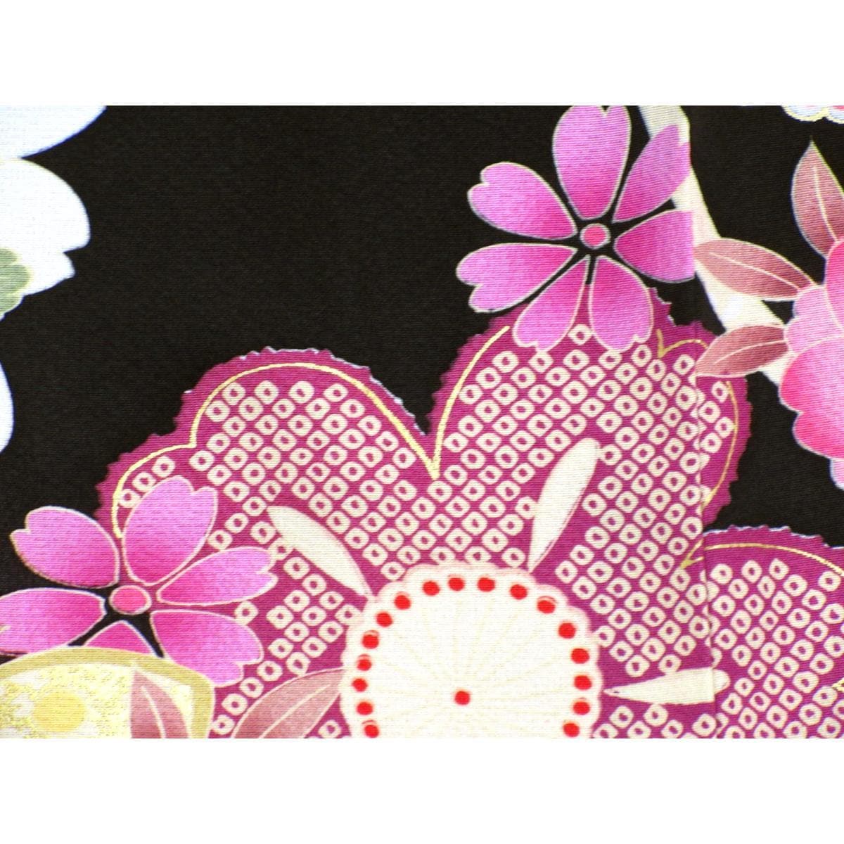 【未使用品】振袖　友禅金彩加工　刺繍入りボカシ染