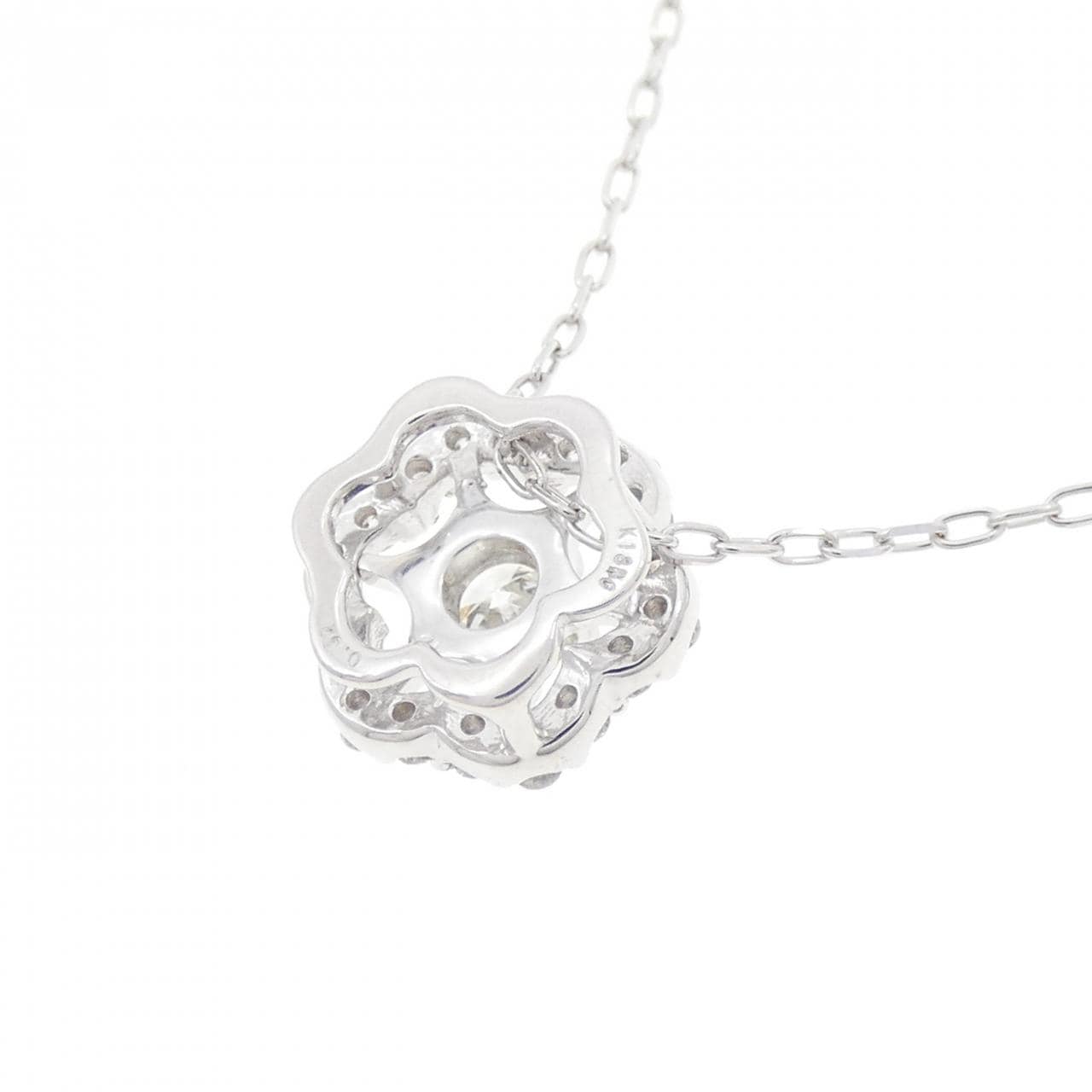 K18WG ダイヤモンド ネックレス 0.32CT