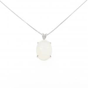 K18WG ムーンストーン ネックレス 10.76CT