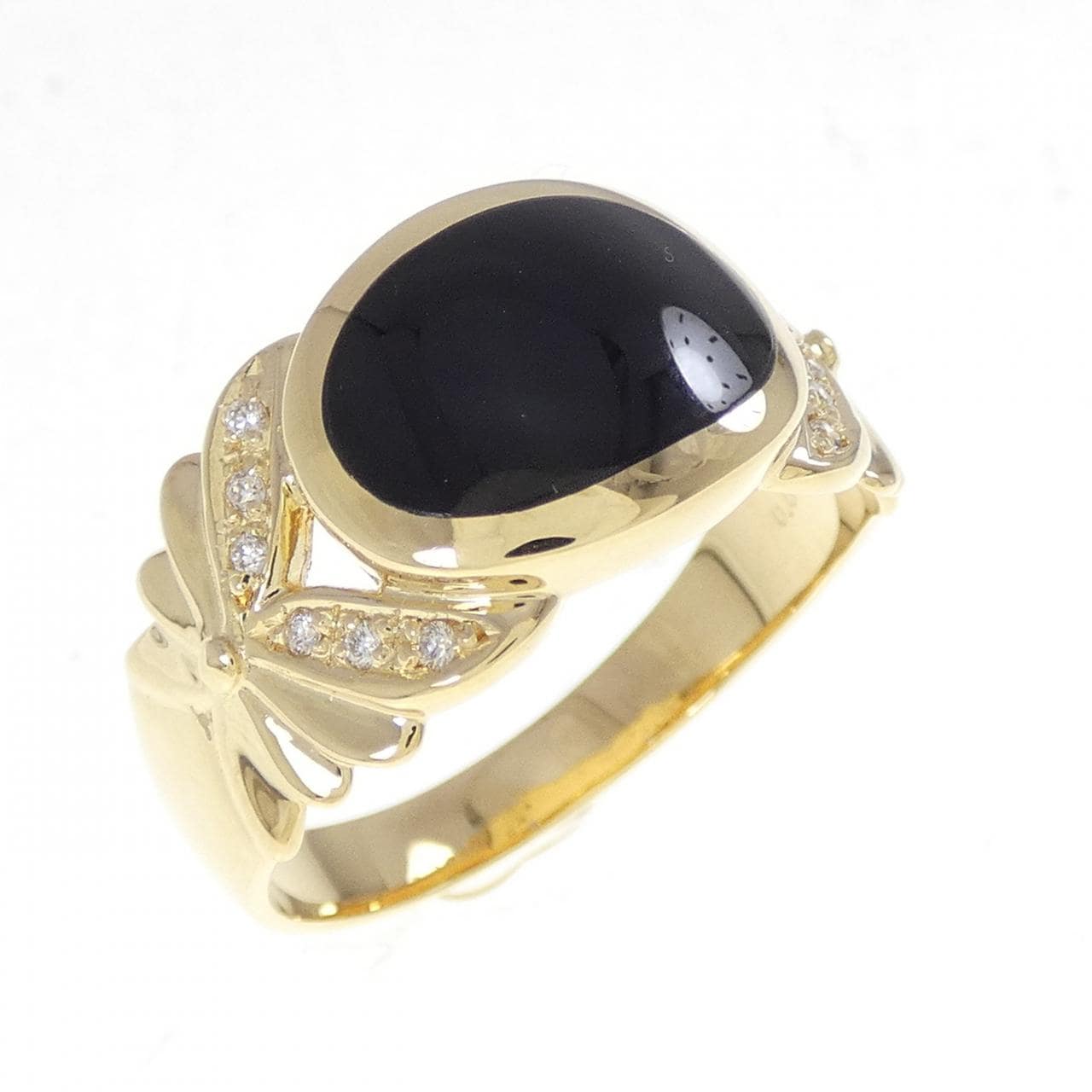 【新品】K18YG オニキス リング