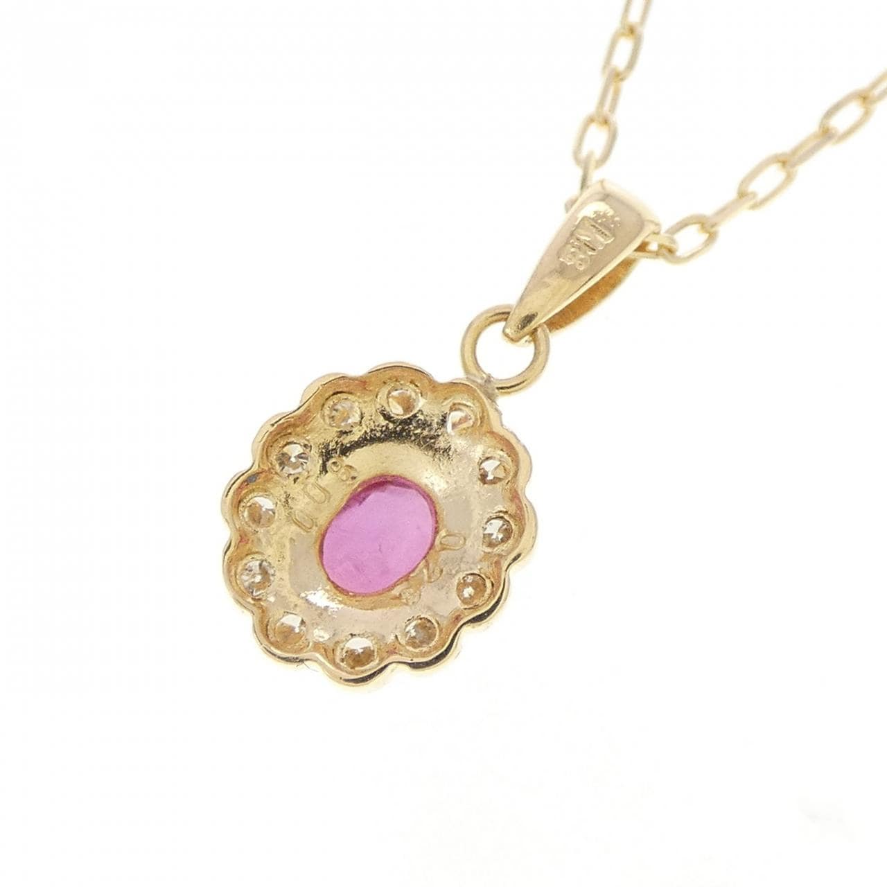 K18YG ルビー ネックレス 0.23CT