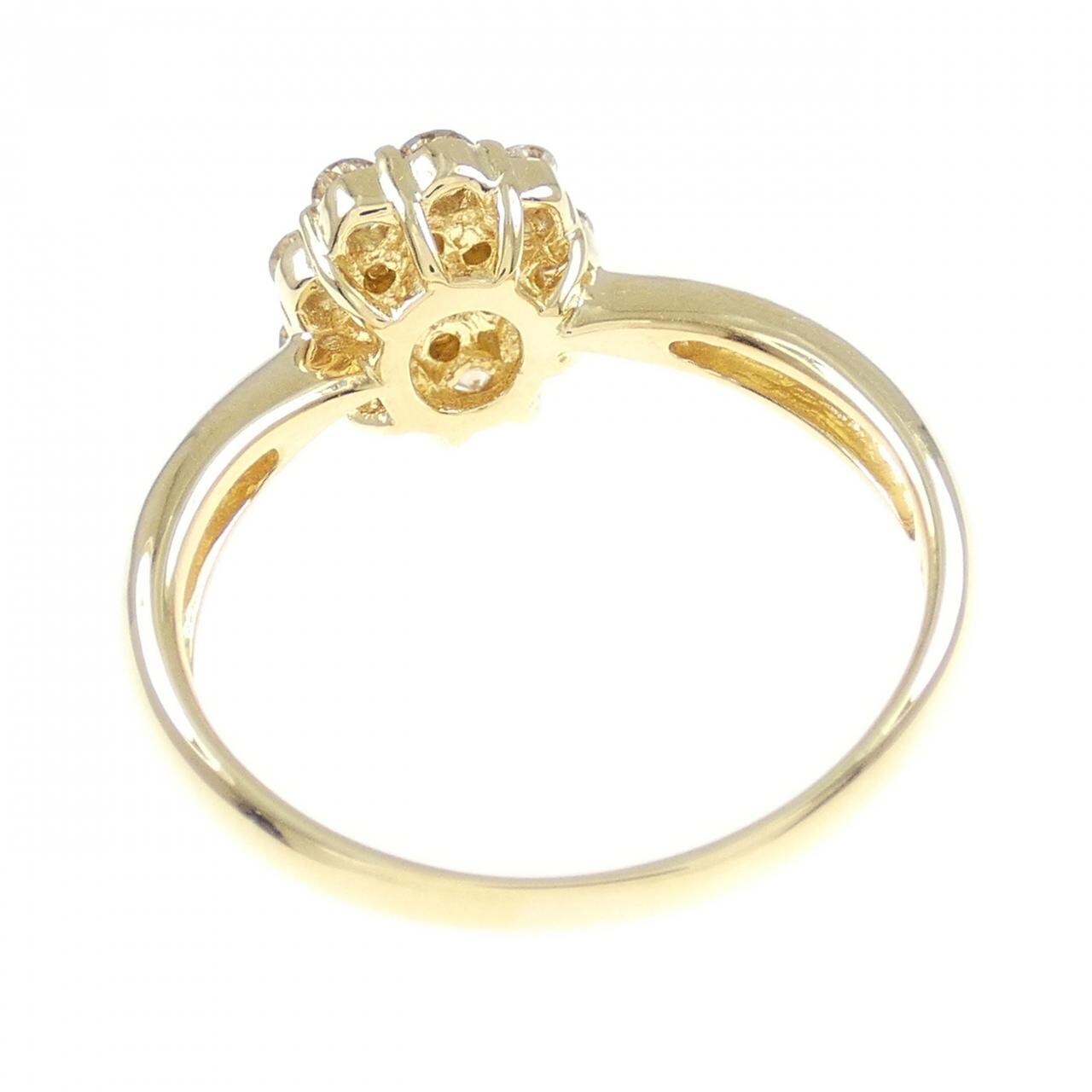 K18YGフラワー  ダイヤモンド リング 0.50CT