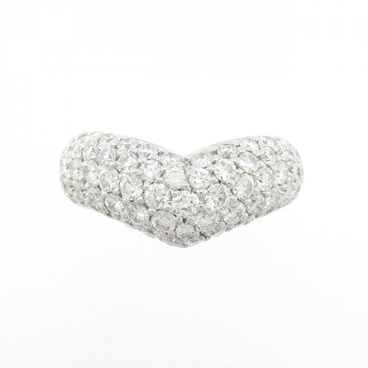 K18WG パヴェ ダイヤモンド リング 2.03CT