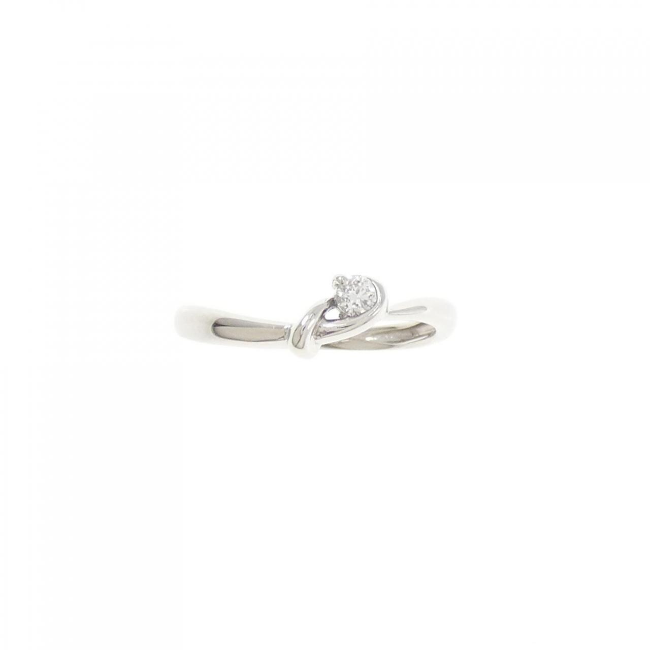 PT900 ダイヤモンド ピンキー リング 0.04CT