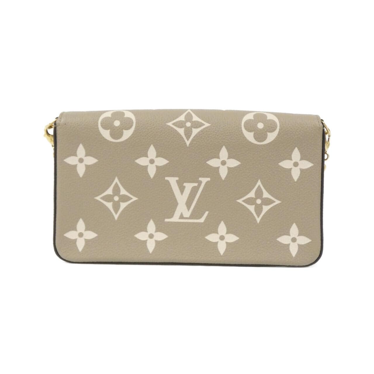 LOUIS VUITTON双色Monogram Empreinte Pochette Félicie M69977 单肩包