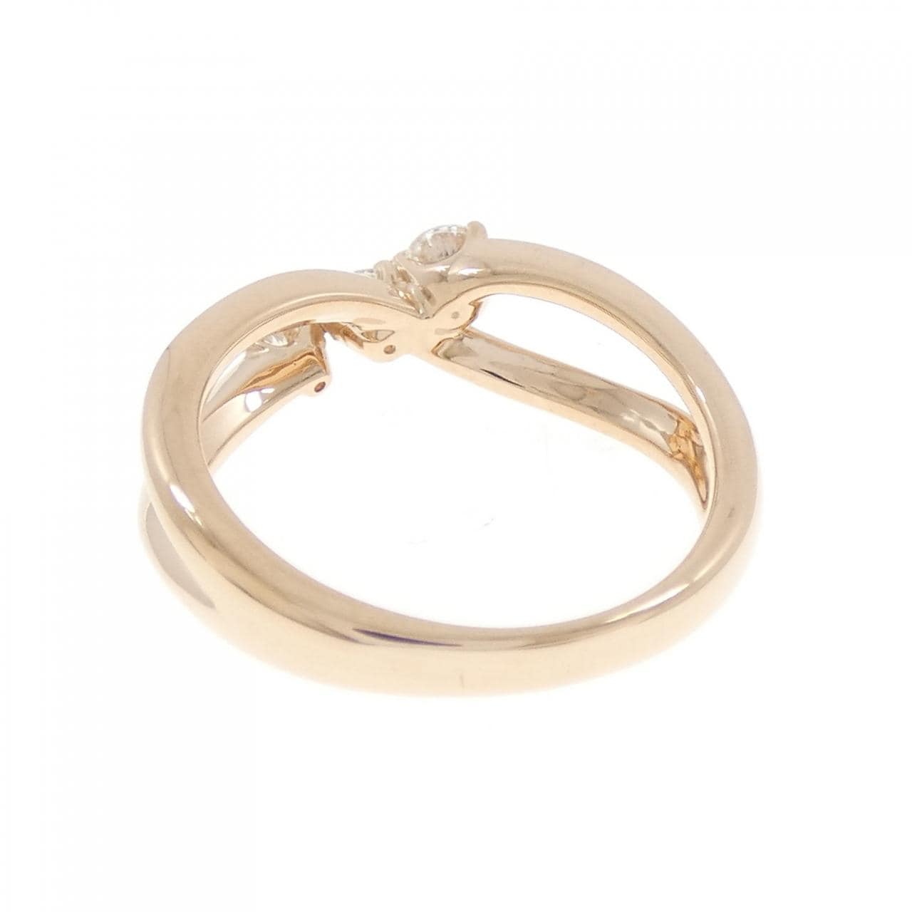 K18PG スリーストーン ダイヤモンド リング 0.25CT