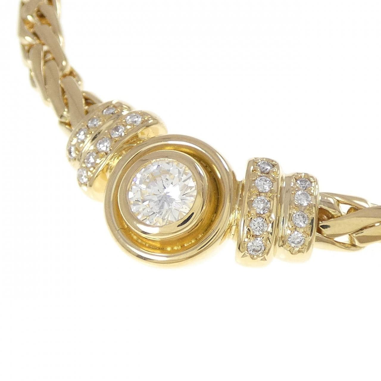 750YG鑽石項鍊，0.583克拉