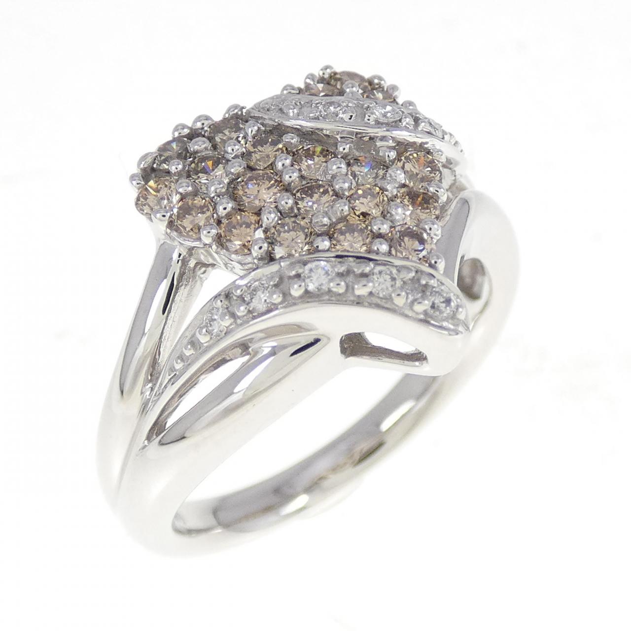 K18WG ハート ダイヤモンド リング 0.53CT