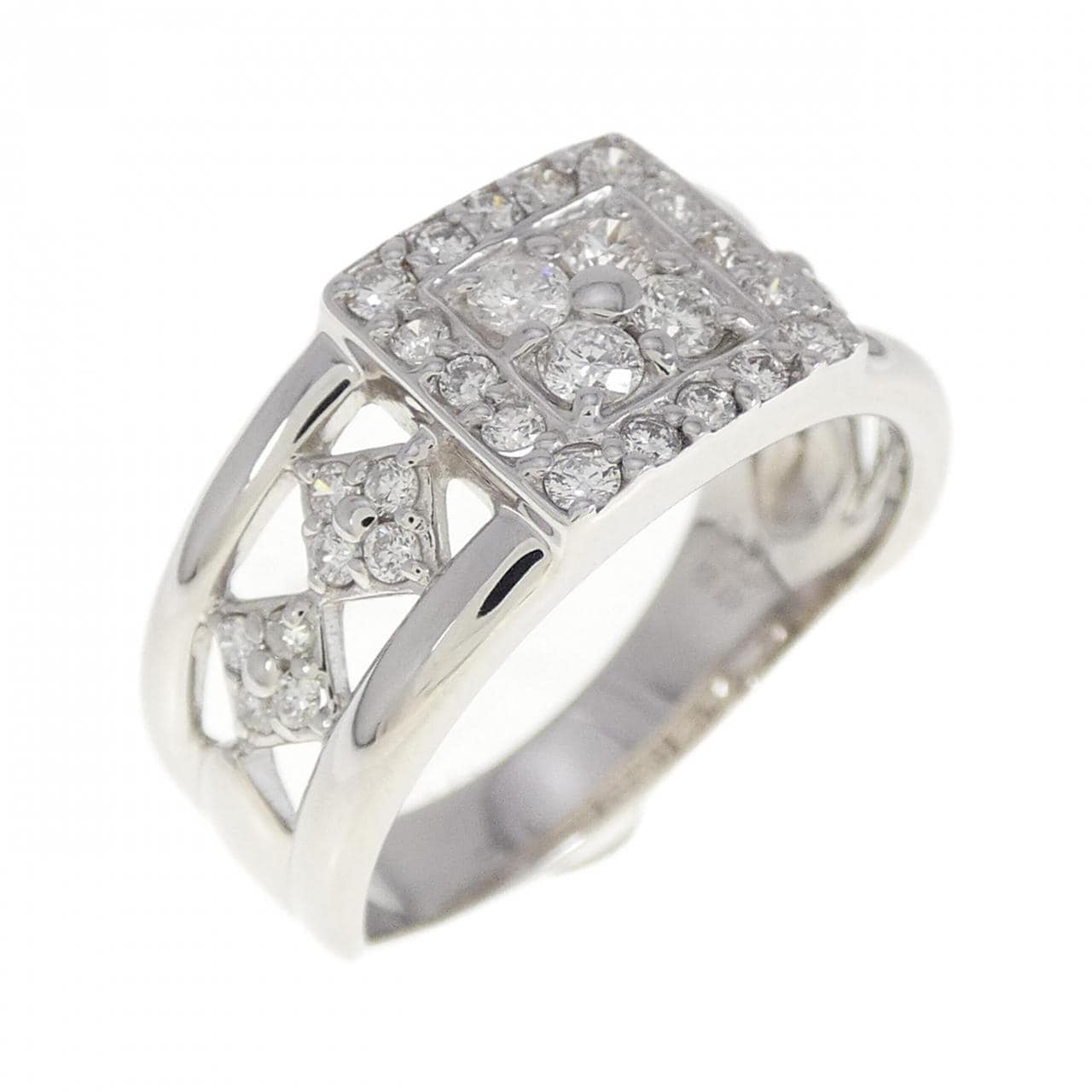 K18WG ダイヤモンド リング 0.16CT