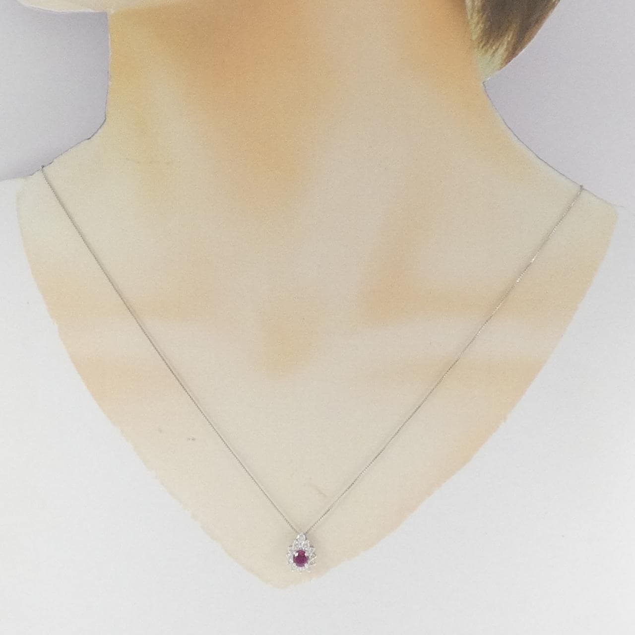 PT900/PT850 Ruby Necklace 0.40CT