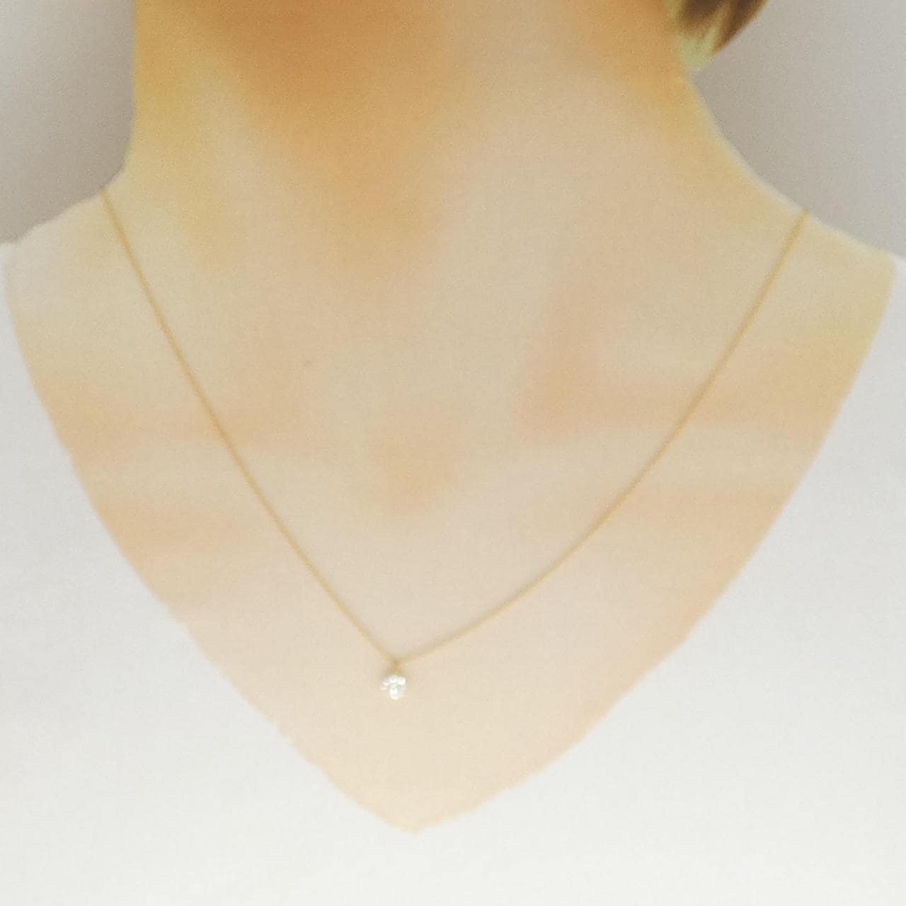 【リメイク】K18YG ダイヤモンド ネックレス 0.302CT F SI1 3EXT H&C