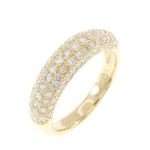 750YG パヴェ ダイヤモンド リング 0.60CT