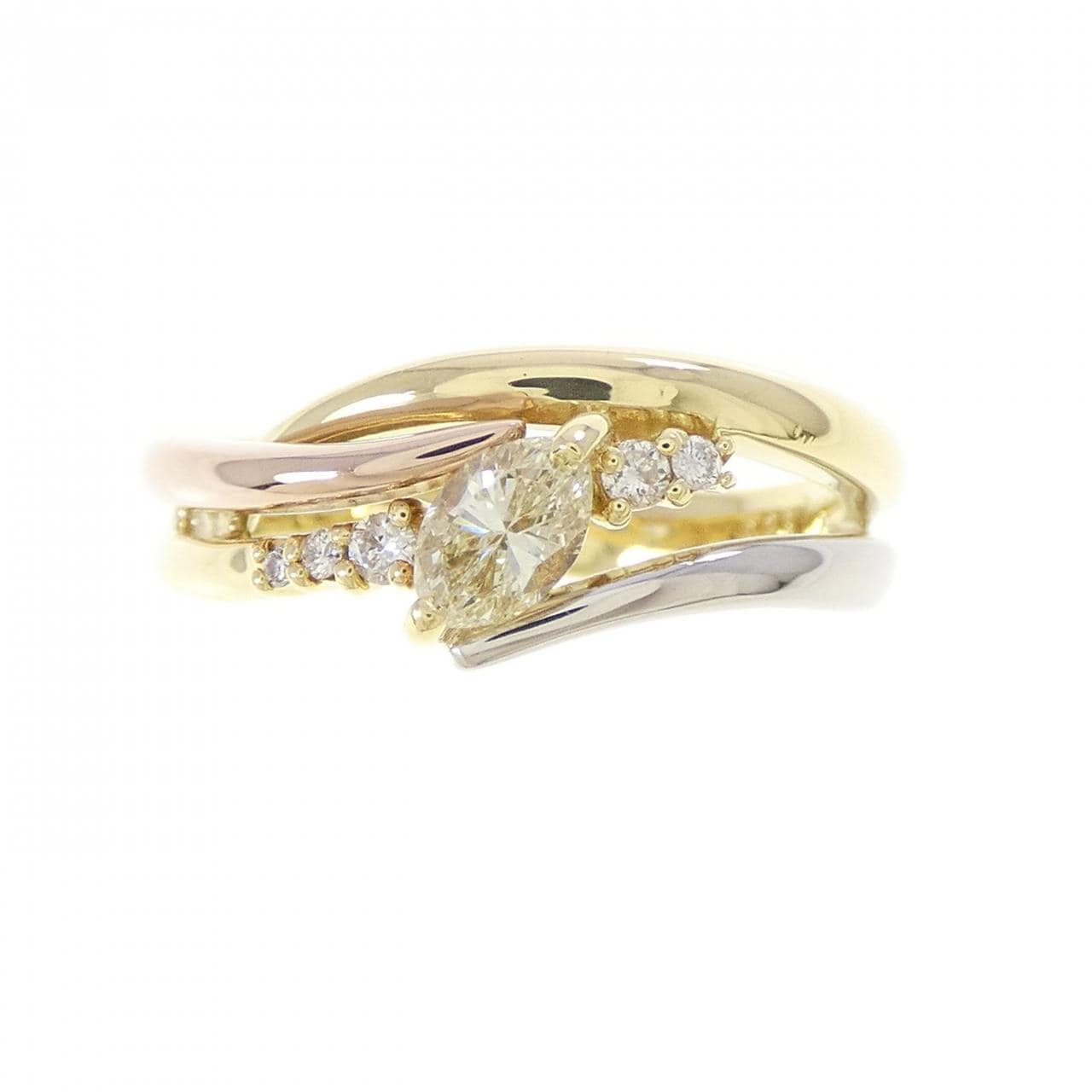 K18YG/PT900 ダイヤモンド リング 0.29CT