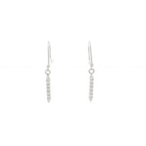 K14WG ダイヤモンド ピアス 0.14CT