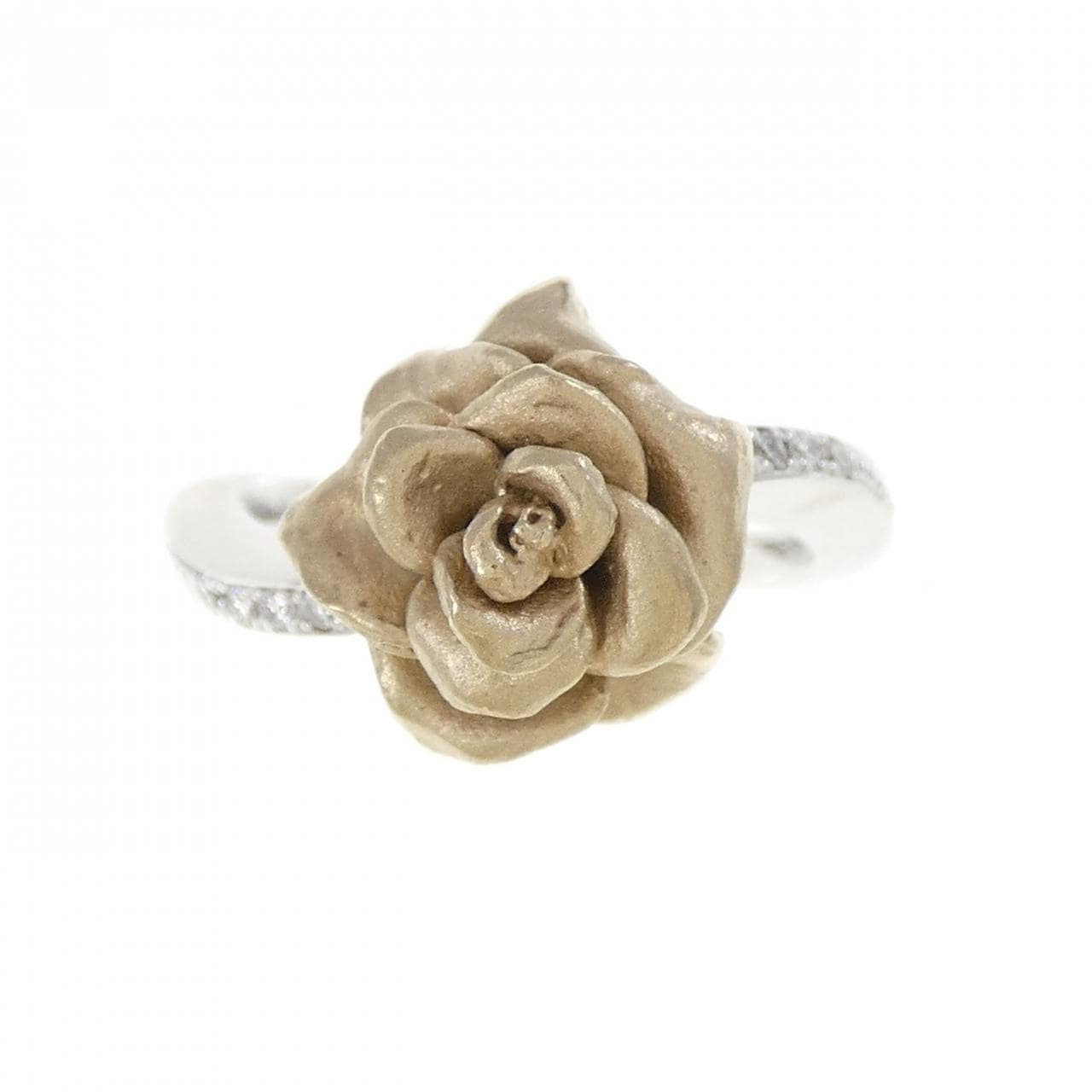 K18WG/K18YG ローズ ダイヤモンド リング 0.08CT