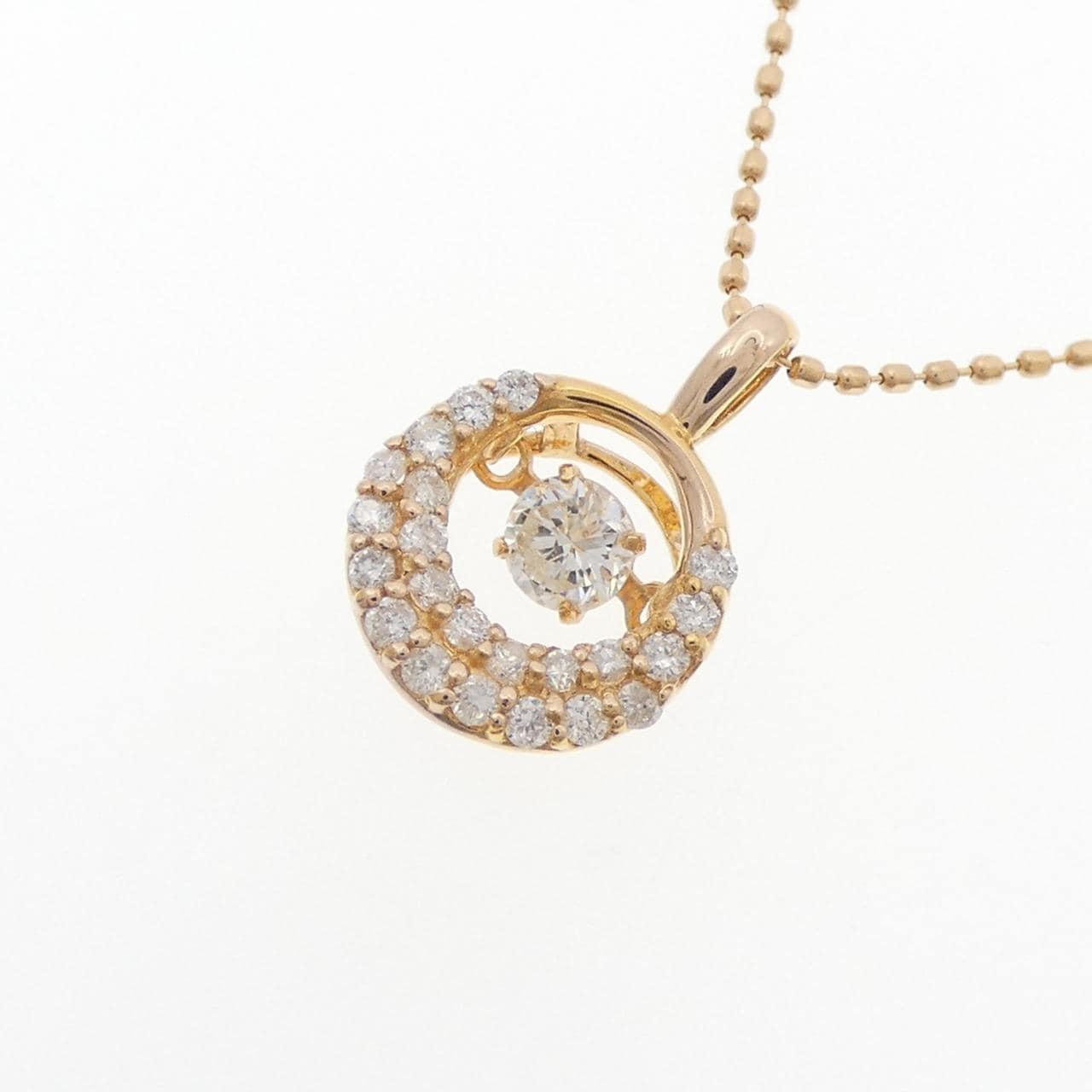 K18PG ダイヤモンド ネックレス 0.166CT