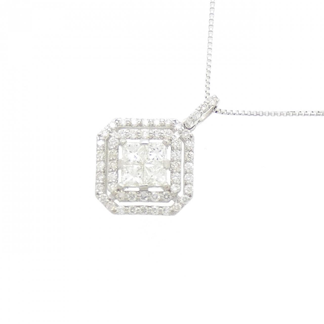 【新品】PT900/PT850 ダイヤモンド ネックレス 0.50CT