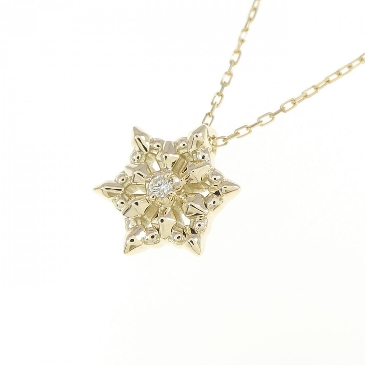 K10YG ダイヤモンド ネックレス 0.01CT