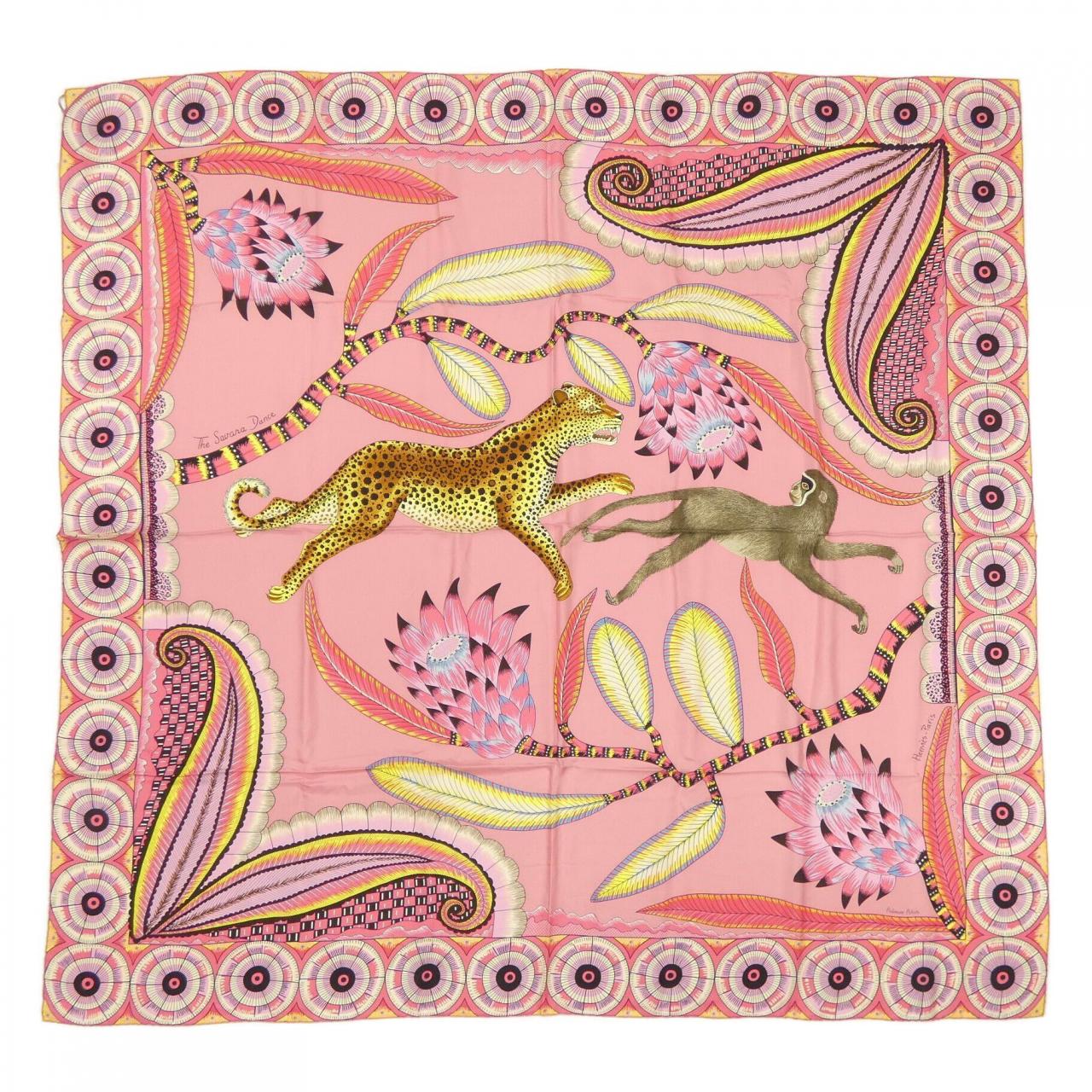 エルメス HERMES THE SAVANA DANCE カレウォッシュ H652988S カレジェアン140 ショール