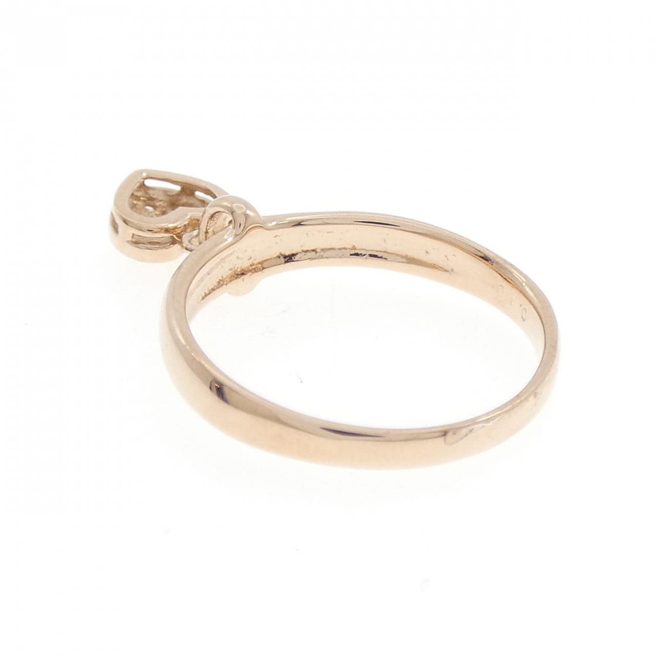 K18PG ハート ダイヤモンド リング 0.10CT