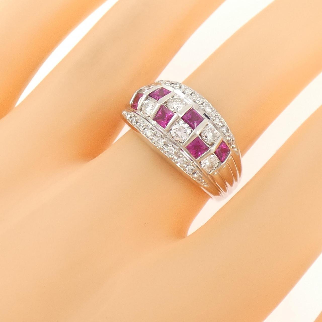 PT900 ルビー リング 0.77CT