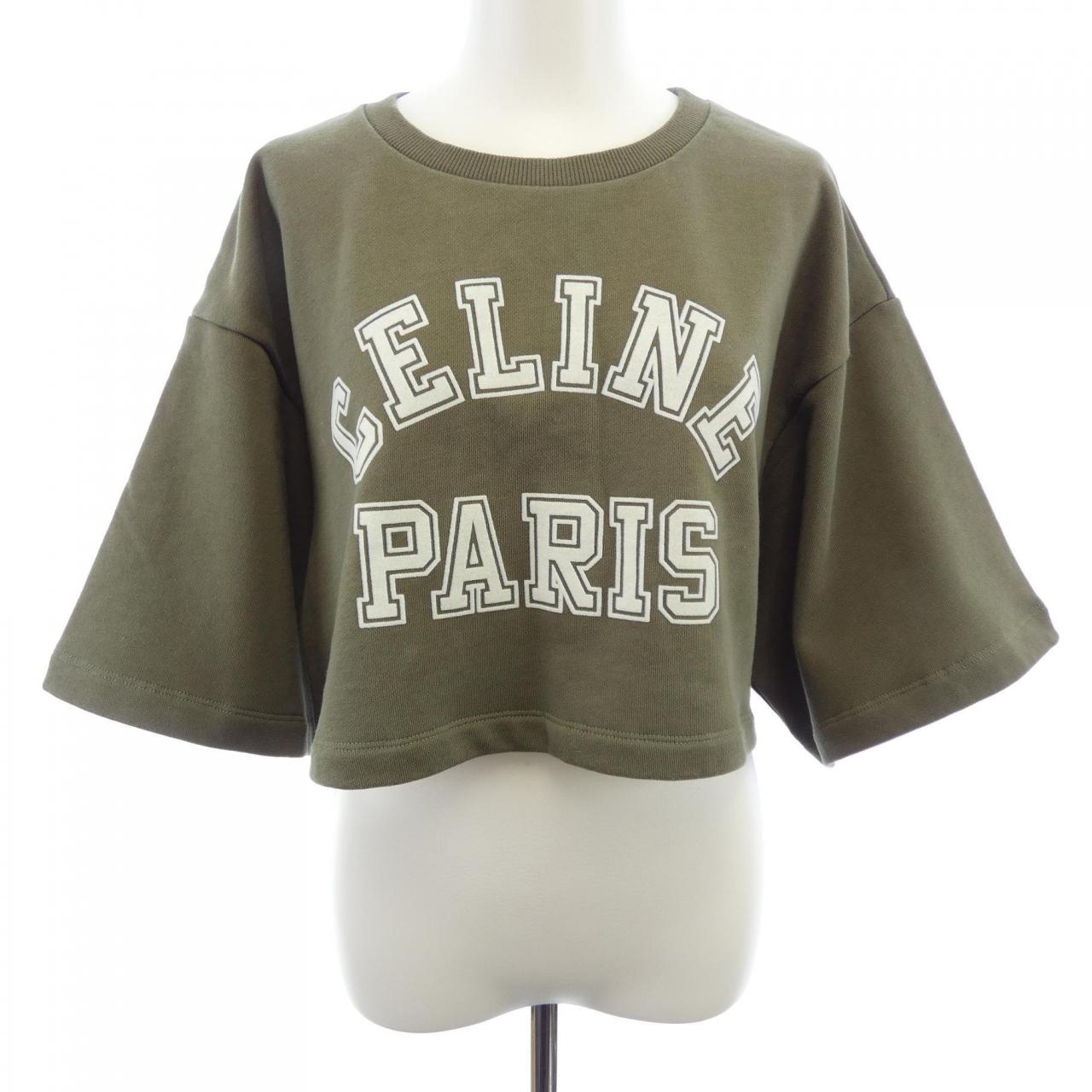 セリーヌ CELINE CROPPED CELINE T-SHIRT 2Y19A670Q スウェット