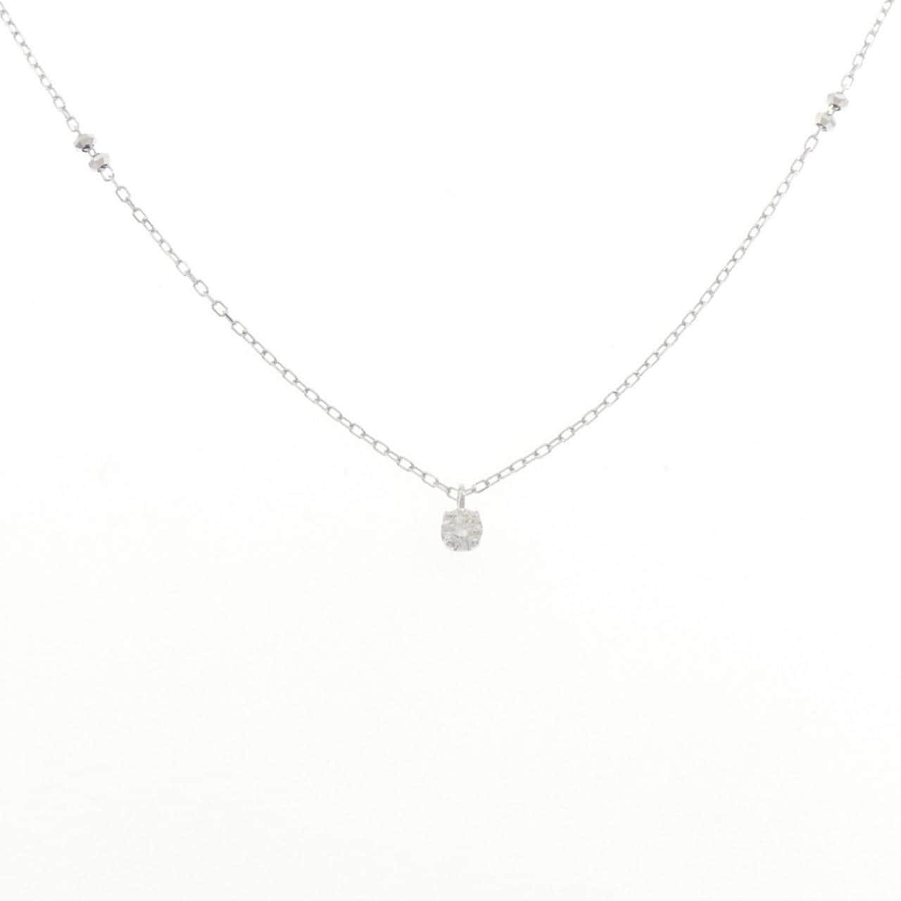 K18WG ダイヤモンド ネックレス 0.10CT