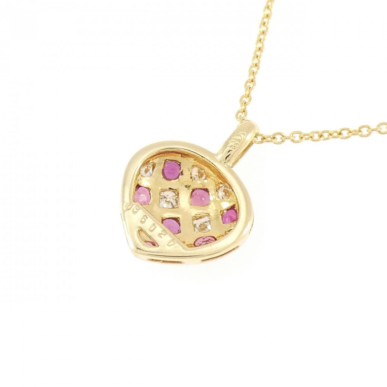 K18YG ルビー ネックレス 0.36CT