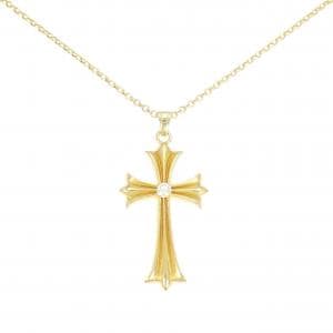 K18YG クロス ダイヤモンド ネックレス 0.215CT