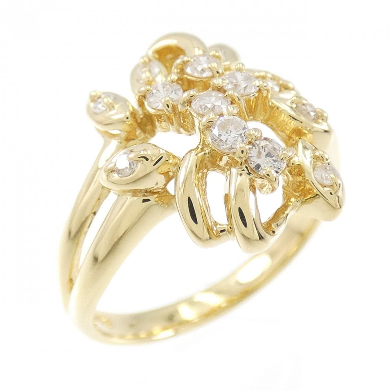 K18YG ダイヤモンド リング 0.24CT