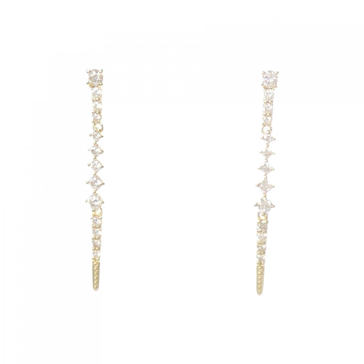 K18YG ダイヤモンド ピアス 0.50CT