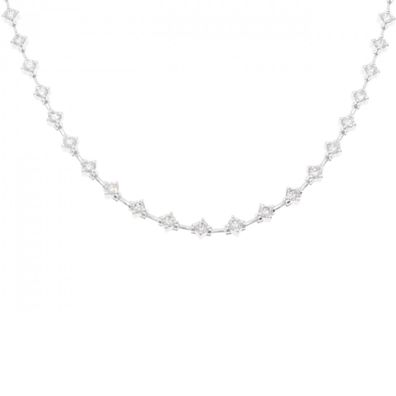 K18WG ダイヤモンド ネックレス 5.00CT