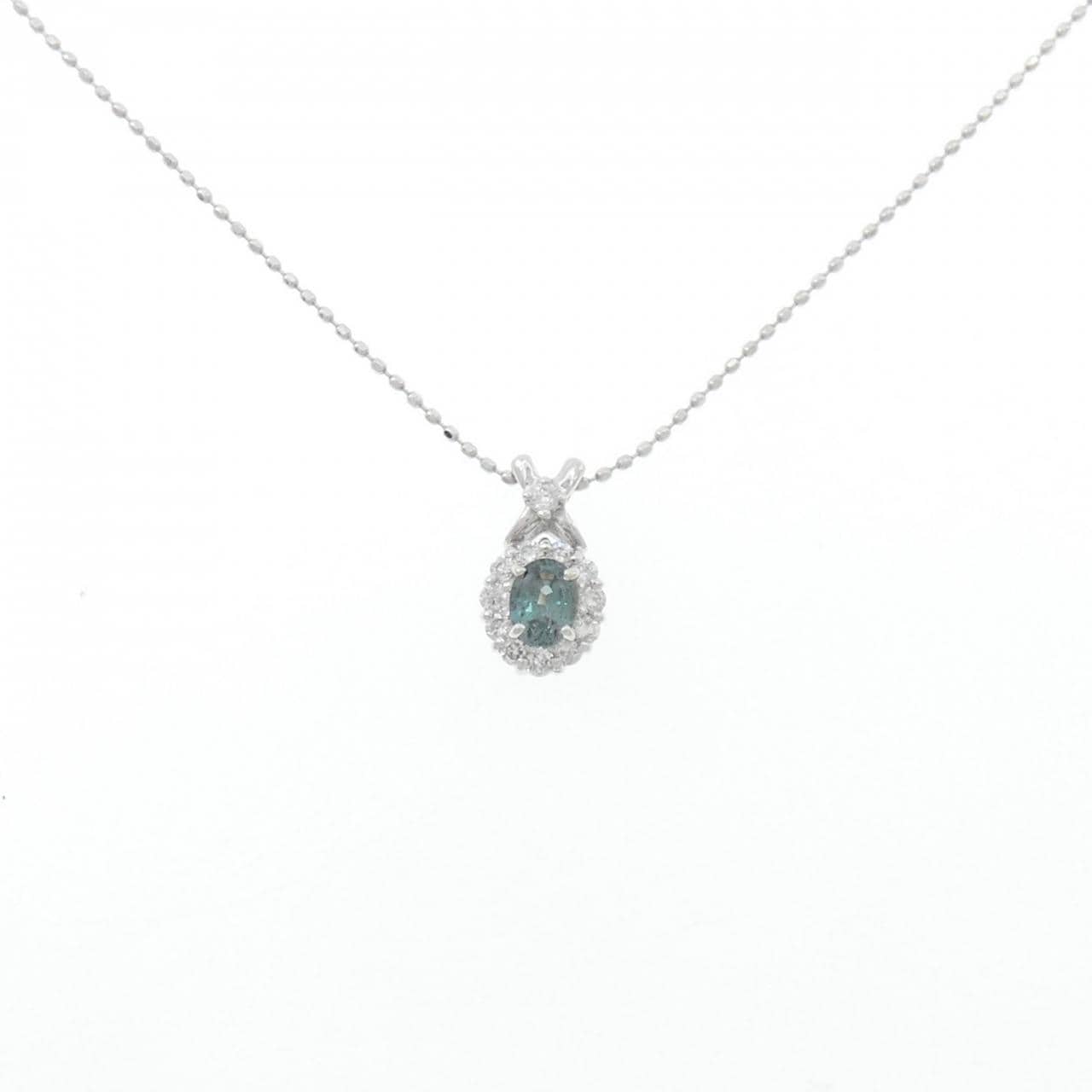 K18WG アレキサンドライト ネックレス 0.31CT