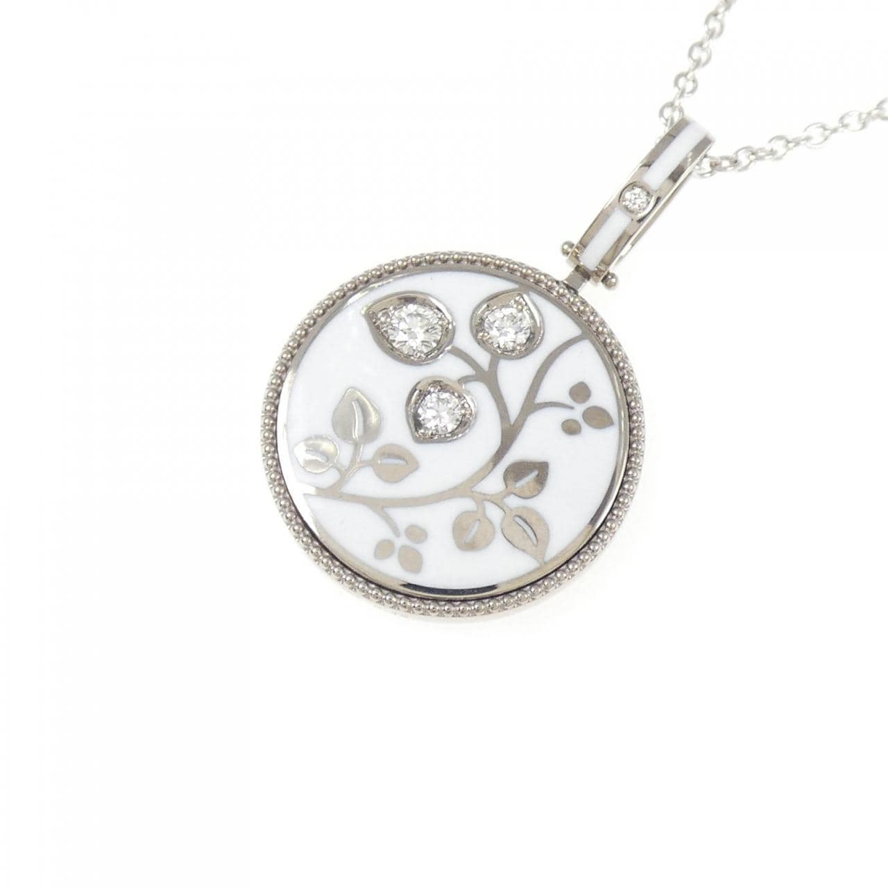 K18WG エナメル ネックレス