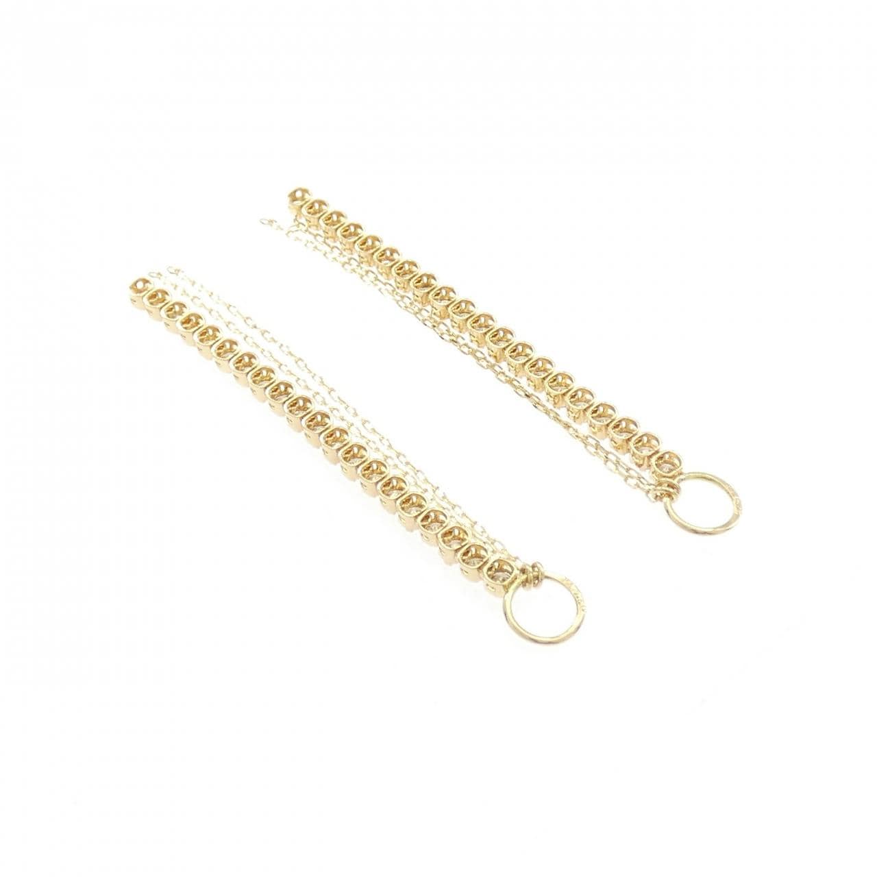 K18YG ダイヤモンド ピアスパーツ 1.00CT