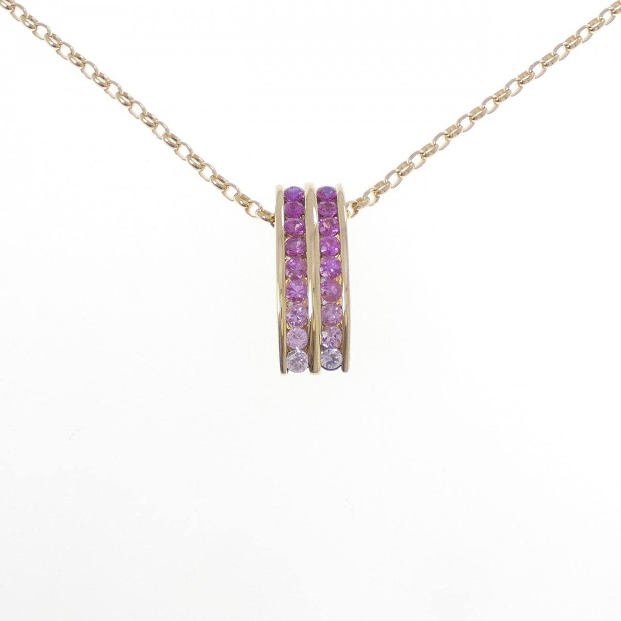 K18YG サファイヤ ネックレス 2.41CT