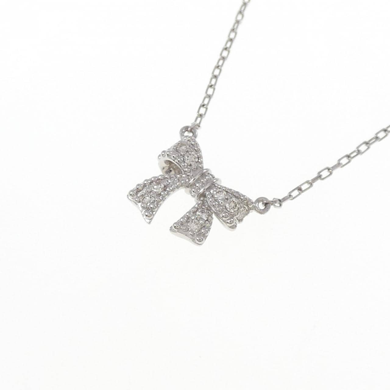 PT900/PT850 リボン ダイヤモンド ネックレス 0.05CT