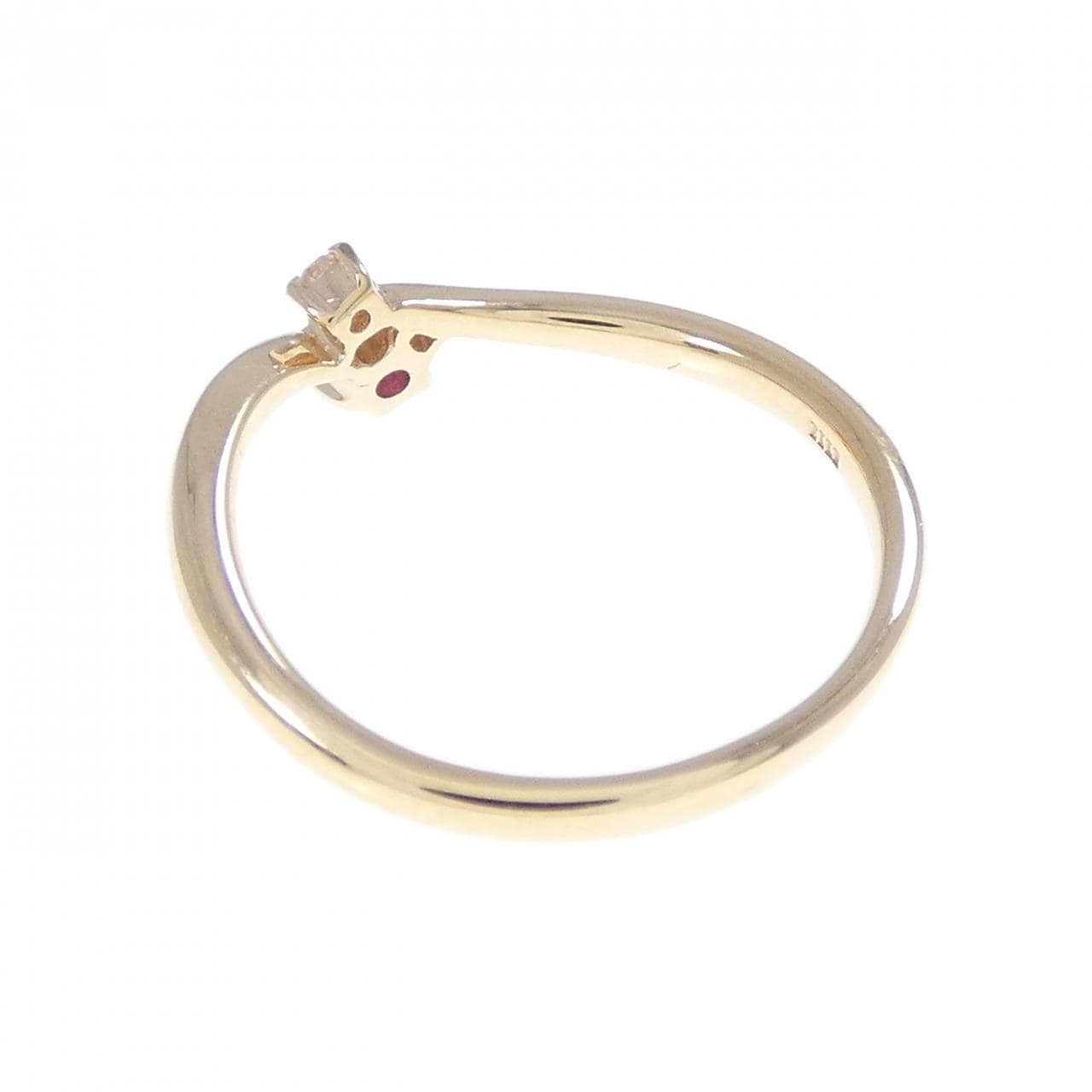 K10YG ルビー ピンキーリング