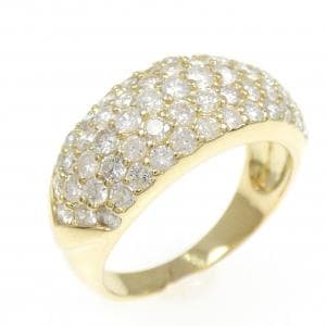 K18YG パヴェ ダイヤモンド リング 2.00CT