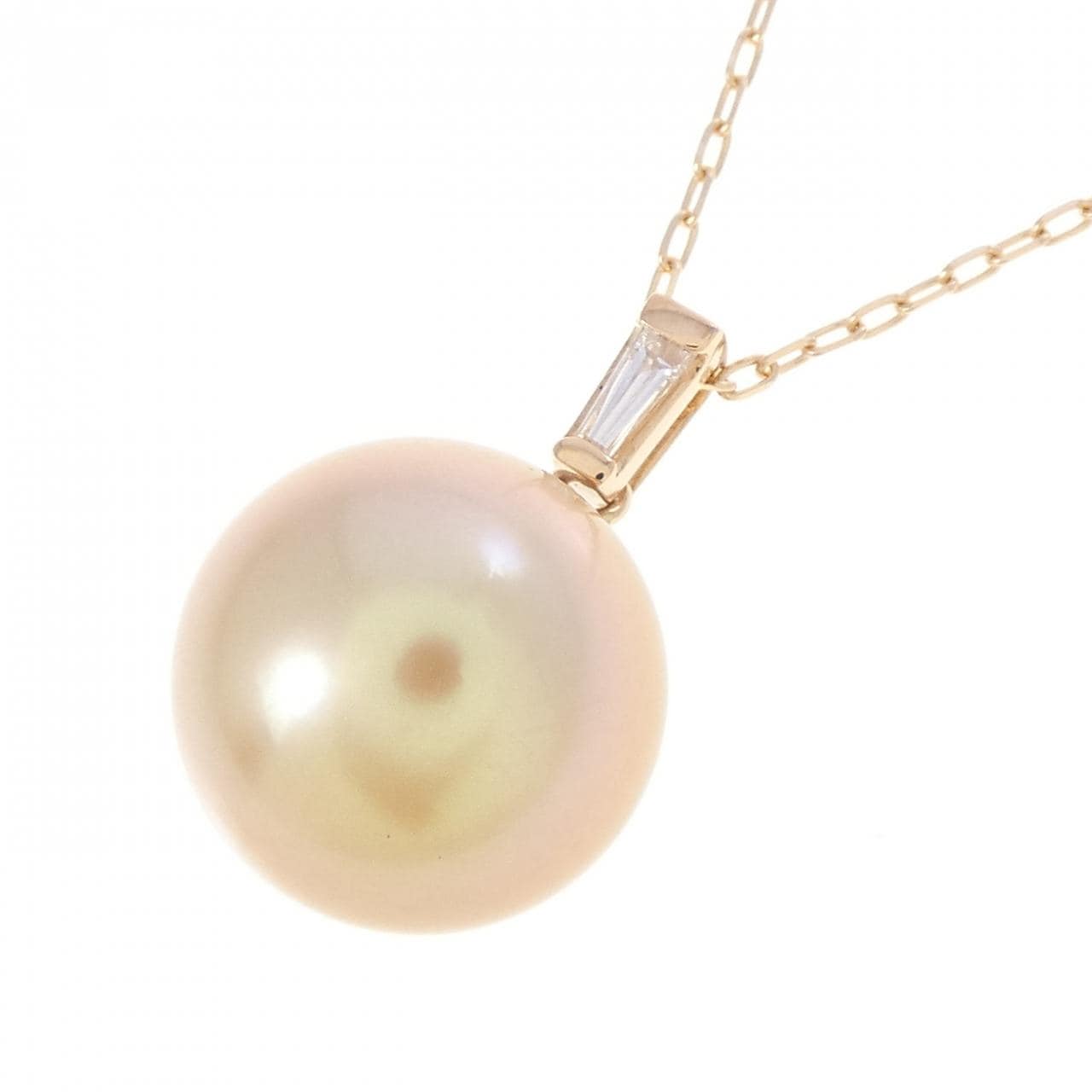 K18PG 白蝶パール ネックレス 11.8mm
