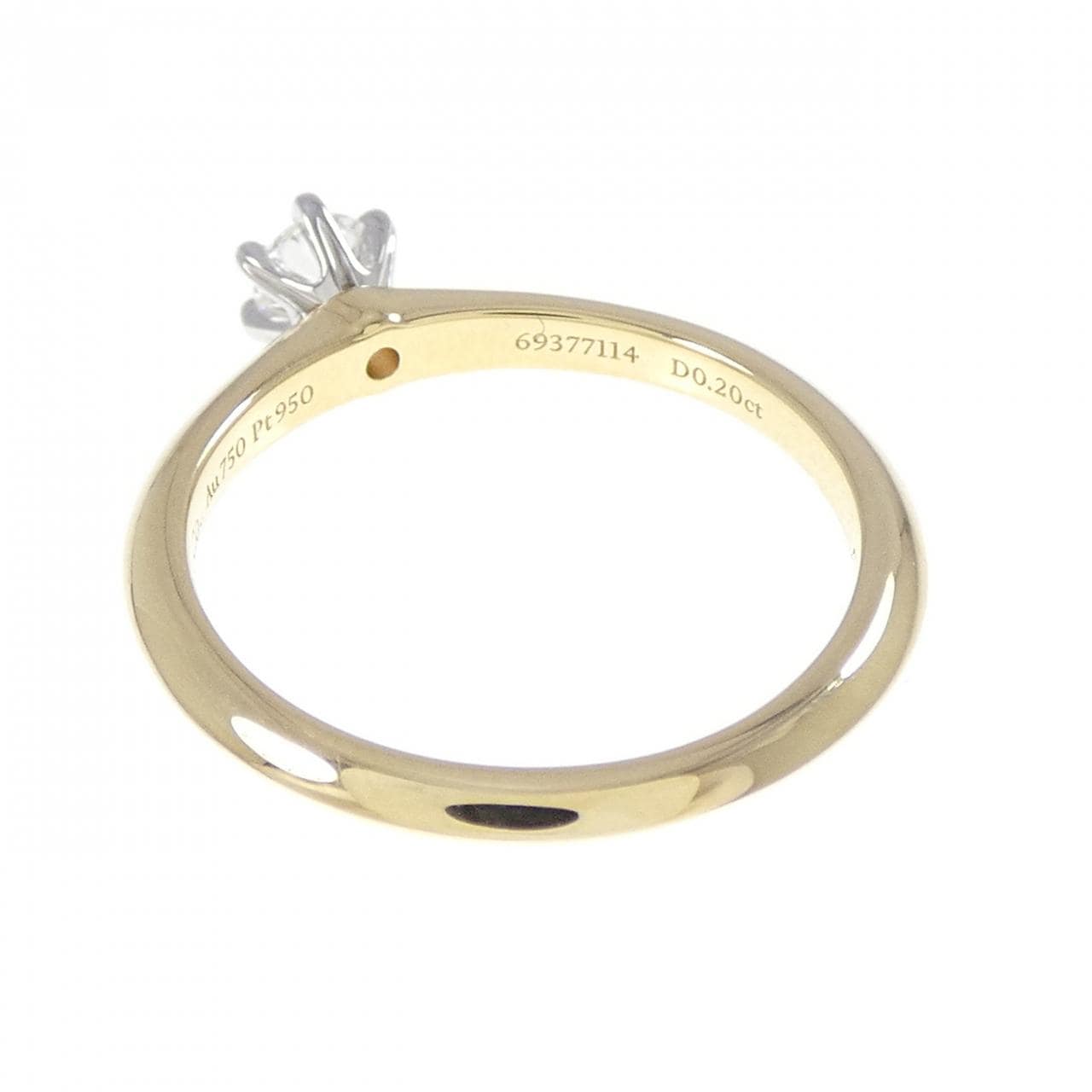 ティファニー クラシックソリティア リング 0.20CT F VVS2 3EXT