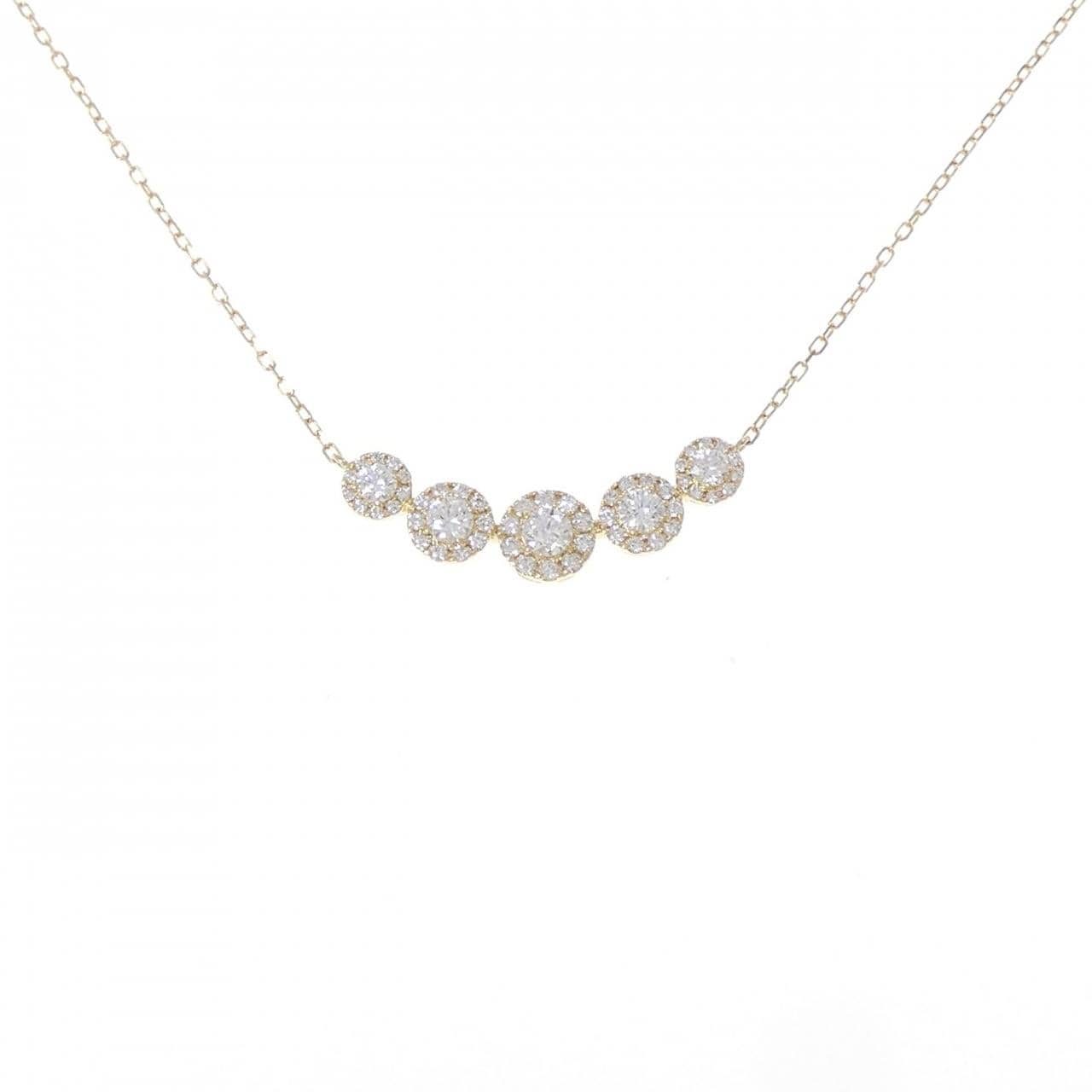 K18YG ダイヤモンド ネックレス 0.57CT