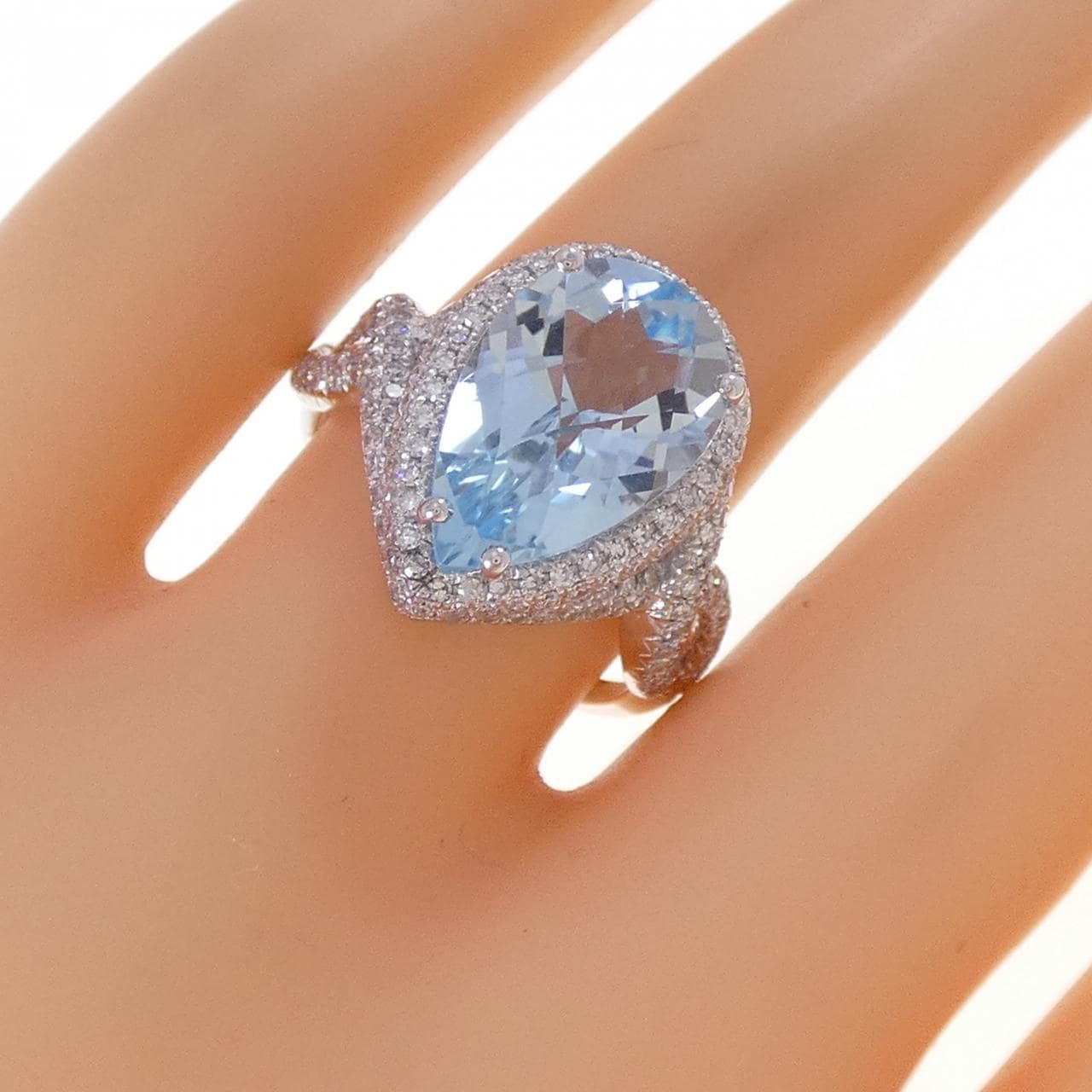 K14WG ブルートパーズ リング