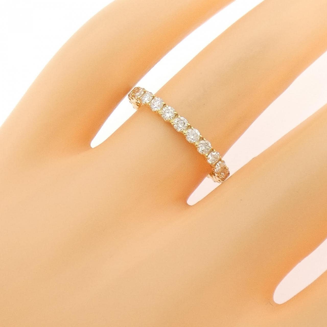 K18YG フルエタニティ ダイヤモンド リング 1.00CT