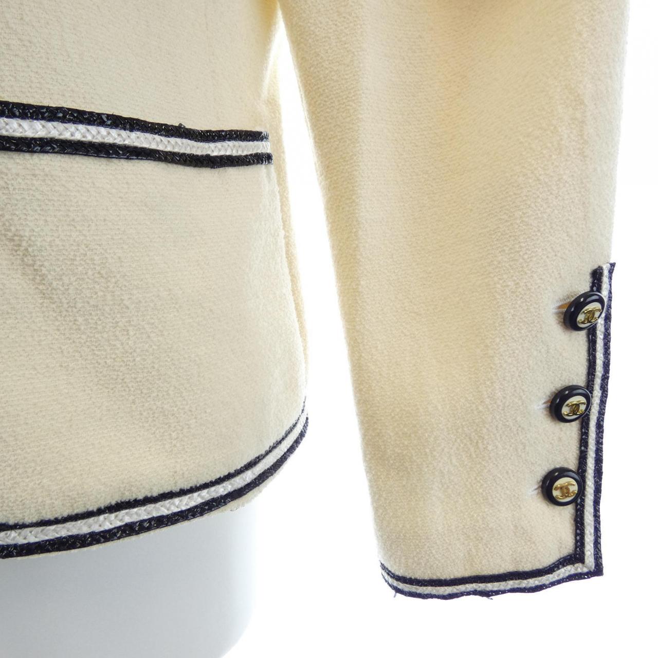 【ヴィンテージ】シャネル CHANEL P04834V04021 95P ノーカラージャケット