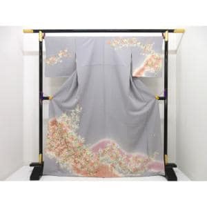 【未使用品】訪問着　友禅金彩加工　ボカシ刺繍入り